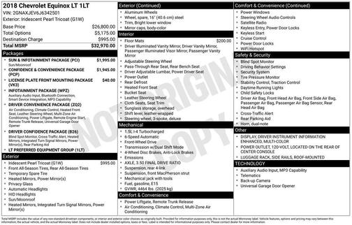 Iridescent Pearl Tricoat 2018 Chevrolet Equinox LT