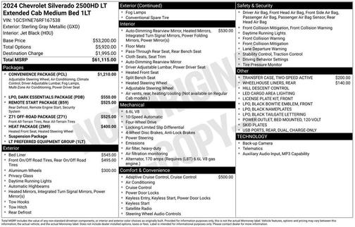 Sterling Gray Metallic 2024 Chevrolet Silverado 2500 LT