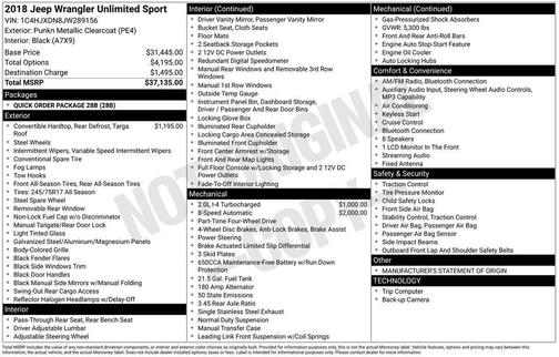 Punkn Metallic Clearcoat 2018 Jeep Wrangler Unlimited Sport