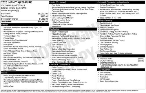 2025 INFINITI QX60 Pure