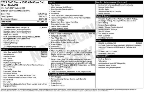 2021 GMC Sierra 1500 AT4