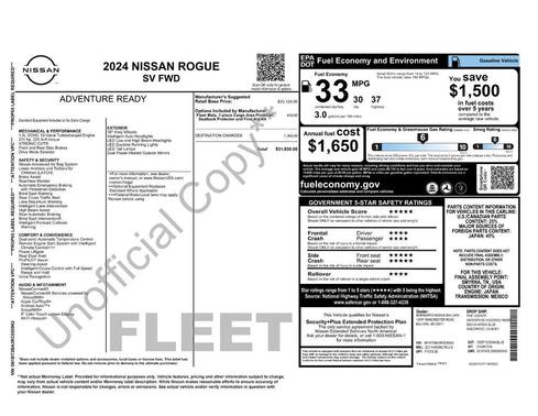 Deep Ocean Blue Pearl 2024 Nissan Rogue SV