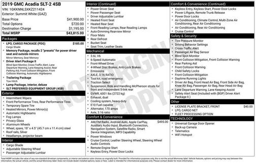 2019 GMC Acadia SLT-2