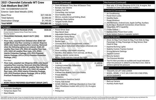 Satin Steel Metallic 2021 Chevrolet Colorado WT