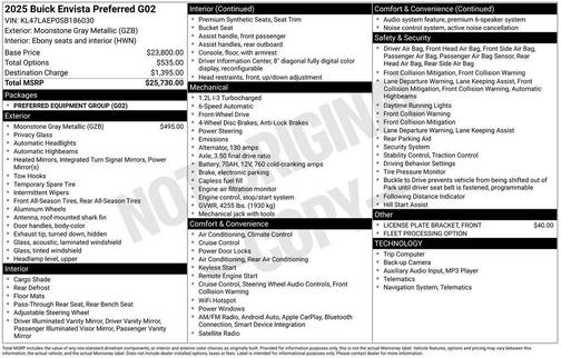 2025 Buick Envista Preferred FWD