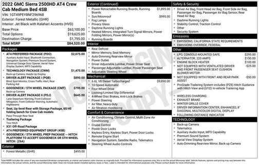 2022 GMC Sierra 2500 AT4