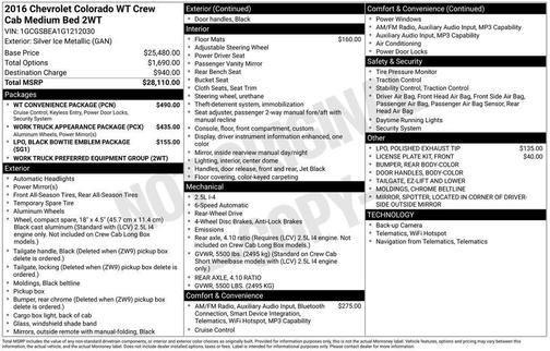 Silver Ice Metallic 2016 Chevrolet Colorado WT