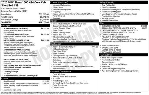 2020 GMC Sierra 1500 AT4
