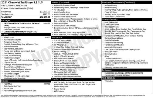 2021 Chevrolet Trailblazer LS