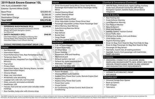 2019 Buick Encore Essence