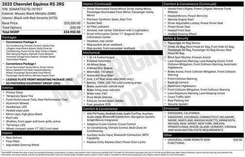 2025 Chevrolet Equinox AWD RS