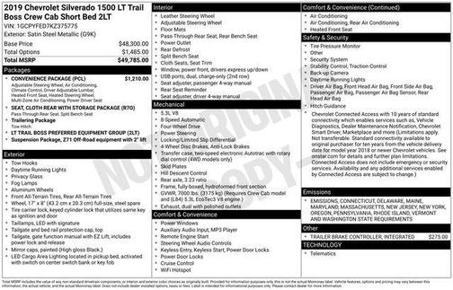 2019 Chevrolet Silverado 1500 LT Trail Boss