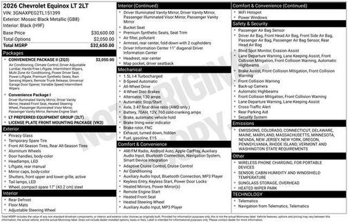 2026 Chevrolet Equinox 1LT