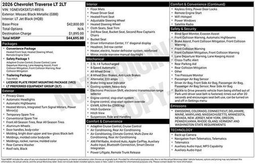 2026 Chevrolet Traverse LT
