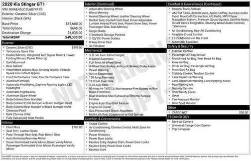 2020 Kia Stinger GT1