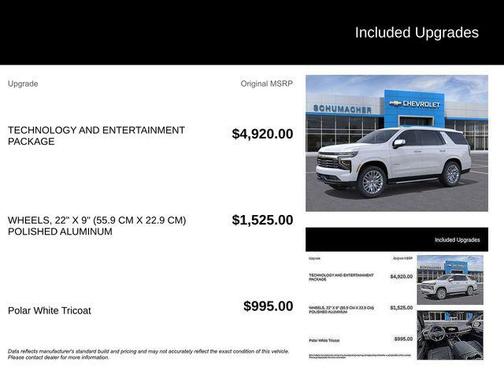 Polar White Tricoat 2026 Chevrolet Tahoe Premier