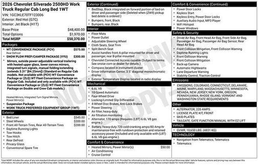 2026 Chevrolet Silverado 2500 WT