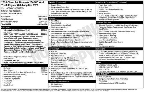 2026 Chevrolet Silverado 2500 WT