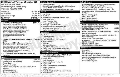 2022 Chevrolet Traverse LT Leather