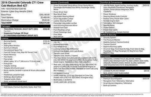 2016 Chevrolet Colorado Z71