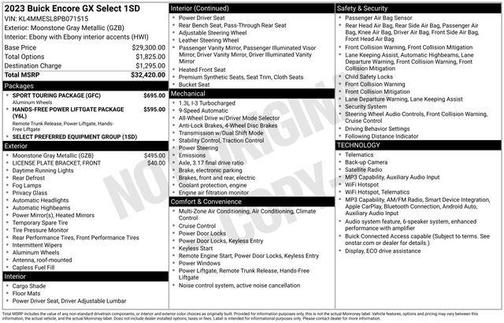 Moonstone Gray Metallic 2023 Buick Encore GX Select