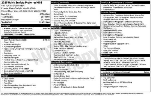 2025 Buick Envista Preferred FWD