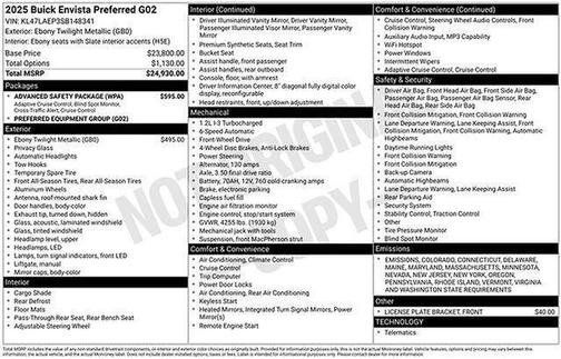2025 Buick Envista Preferred FWD