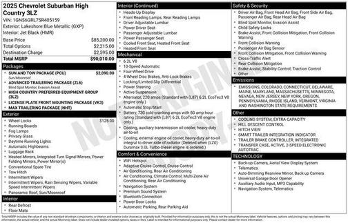 2025 Chevrolet Suburban 4WD High Country