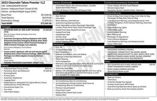 2023 Chevrolet Tahoe Premier
