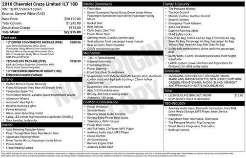 2016 Chevrolet Cruze Limited 1LT