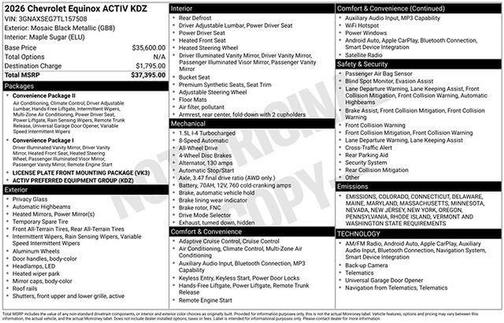 2026 Chevrolet Equinox AWD ACTIV
