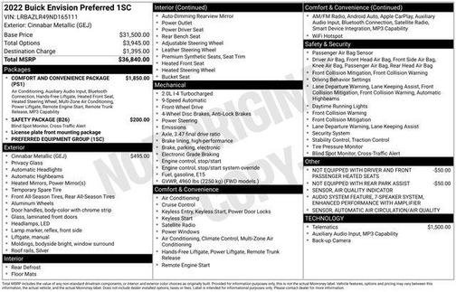 2022 Buick Envision FWD Preferred