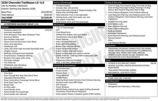 2026 Chevrolet Trailblazer LS