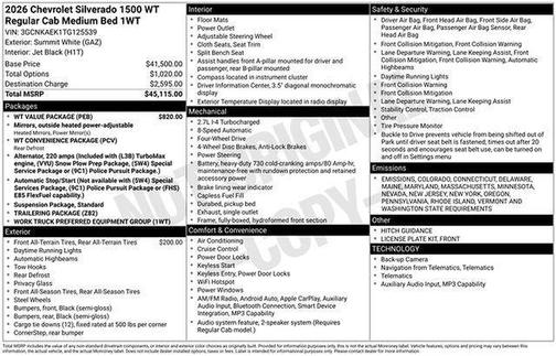 2026 Chevrolet Silverado 1500 WT