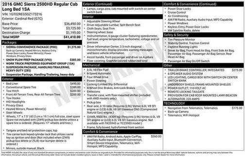 2016 GMC Sierra 2500 Base