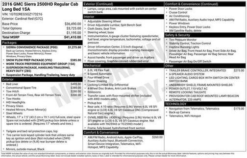 2016 GMC Sierra 2500 Base