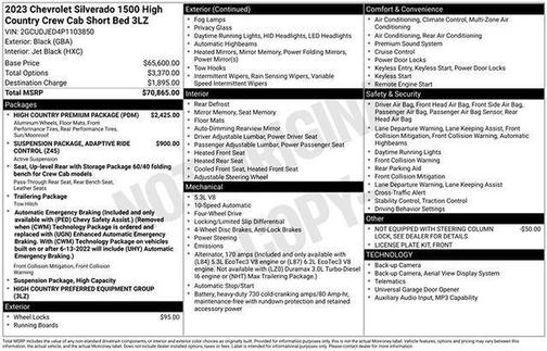 2023 Chevrolet Silverado 1500 High Country