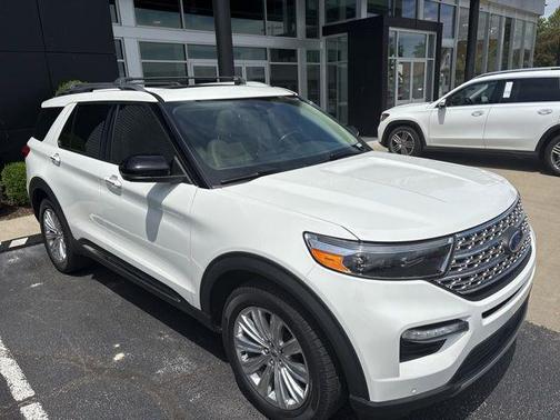 Star White Metallic Tri-Coat 2021 Ford Explorer Limited