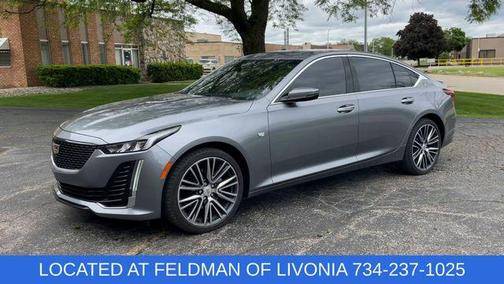 Satin Steel Metallic 2021 Cadillac CT5 Premium Luxury AWD