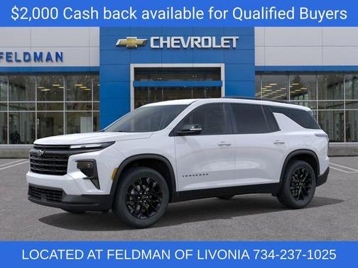 Summit White 2026 Chevrolet Traverse LT