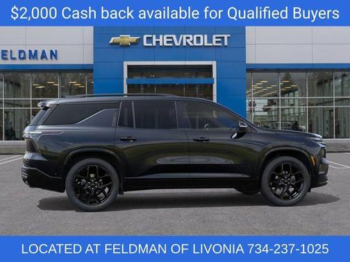 Mosaic Black Metallic 2026 Chevrolet Traverse RS