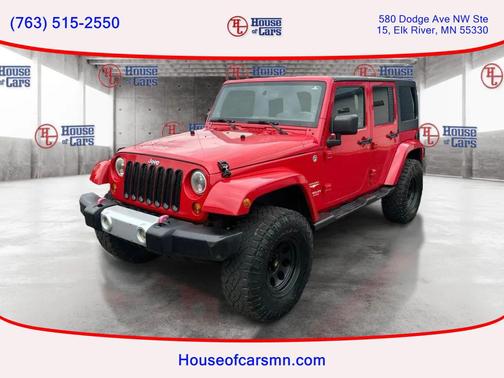 Red 2012 Jeep Wrangler Unlimited Sahara