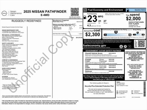 2025 Nissan Pathfinder S 4WD