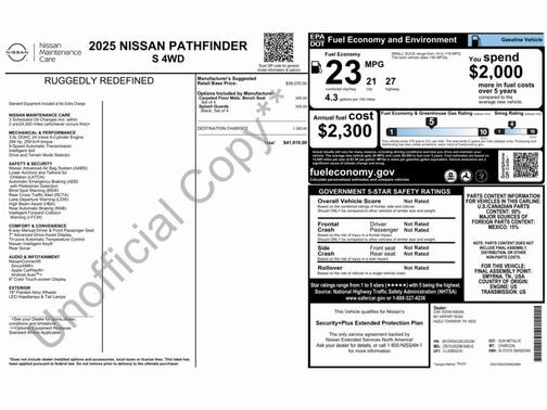 2025 Nissan Pathfinder S 4WD