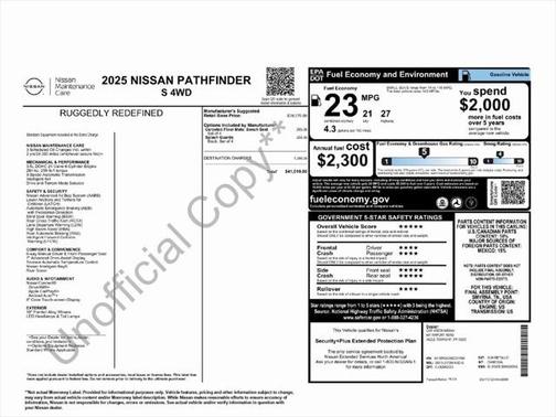 2025 Nissan Pathfinder S 4WD