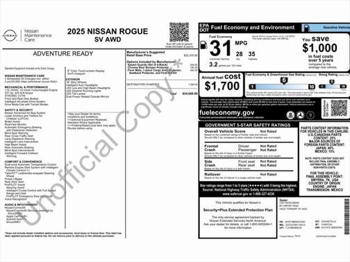 2025 Nissan Rogue SV