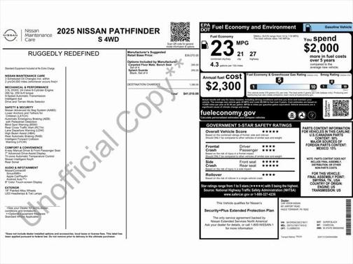 2025 Nissan Pathfinder S 4WD