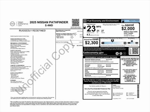 2025 Nissan Pathfinder S 4WD