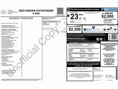 2025 Nissan Pathfinder S 4WD