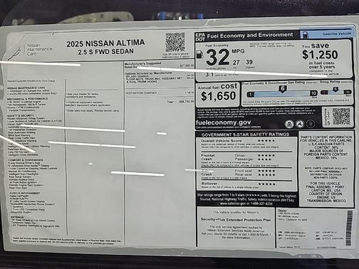 2025 Nissan Altima S FWD